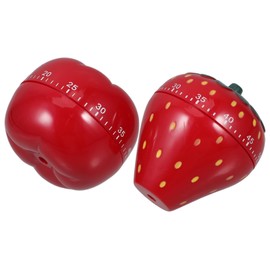 Mobestech 2pcs 60 Small Teapot Timer Potato Kitchen Timer Mechanical Vegetable Timer Rotating Timer Minutes Manual Countdown Timer Mechanical Timer Kitchen Mechanic Kitchen Timer Steel Red