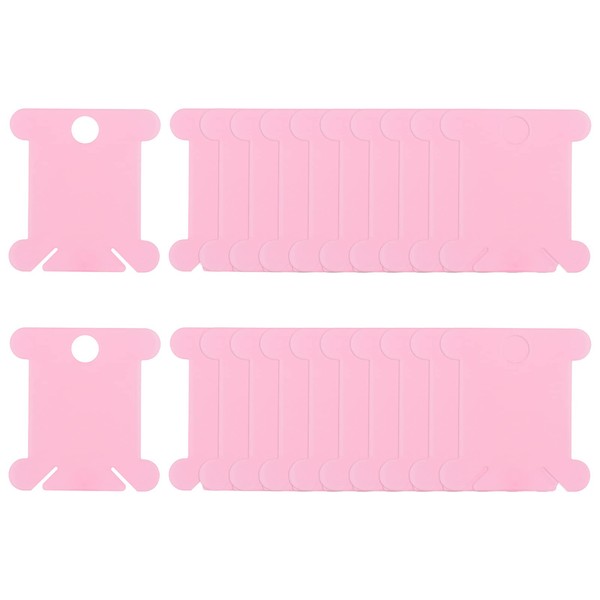 HARFINGTON 200pcs Embroidery Floss Bobbins, 1.5" x 1.4" with Thread