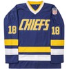 Youth Hanson Brothers #18 Jeff Charlestown Chiefs Slap Shot Blue