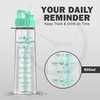 More Water Bottle With Straw, Motivational Time Markings 900ml -