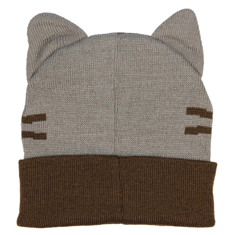 Pusheen Beanie Hat with Ears,Gray,Standard
