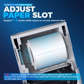 Nelko PM220 Bluetooth Label Maker Portable Thermal Printer for iOS Android PC