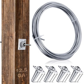 Flutesan 4 Pcs Anchor Wire Vise Anchor Vise with Screws Grape Trellis 12.5 Gauge Metal Wire Galvanized Solid for Tightening 12.5 Gauge to Build Trellises, Vineyards and Fences