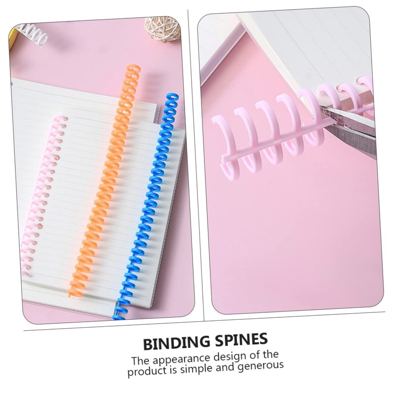 Operitacx 1set Plastic Coil Wire Binding Spines Spiral Ring Binder