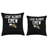 Leaf Blower Crew Autumn Leaf Blower Throw Pillow