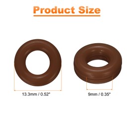 HARFINGTON 14 Pairs Glasses Ear Grip 0.44" Silicone Ring Type Anti-Slip Ear Hook Eyewear Retainer Eyeglass Temple Tips Sleeve Retainer for Glasses Sunglasses Sports Eyeglasses, Brown