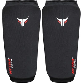 Mytra Fusion Shin Pad G-Tech Padding Elasticated Kick Boxing Muay Thai Training (S/M, Black)