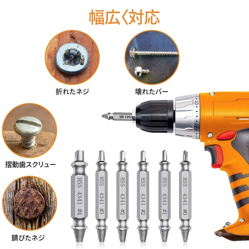 Extractor Drill Bit Set, Screw Removal Drill Bit, Crushed Screws,