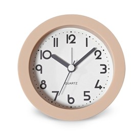 Chedin 10 cm Round Alarm Clock, Children's Alarm Clock, No Ticking Children's Alarm Clock, Silent Bedside Alarm Clock for Boys and Girls with Lighting (Pink)