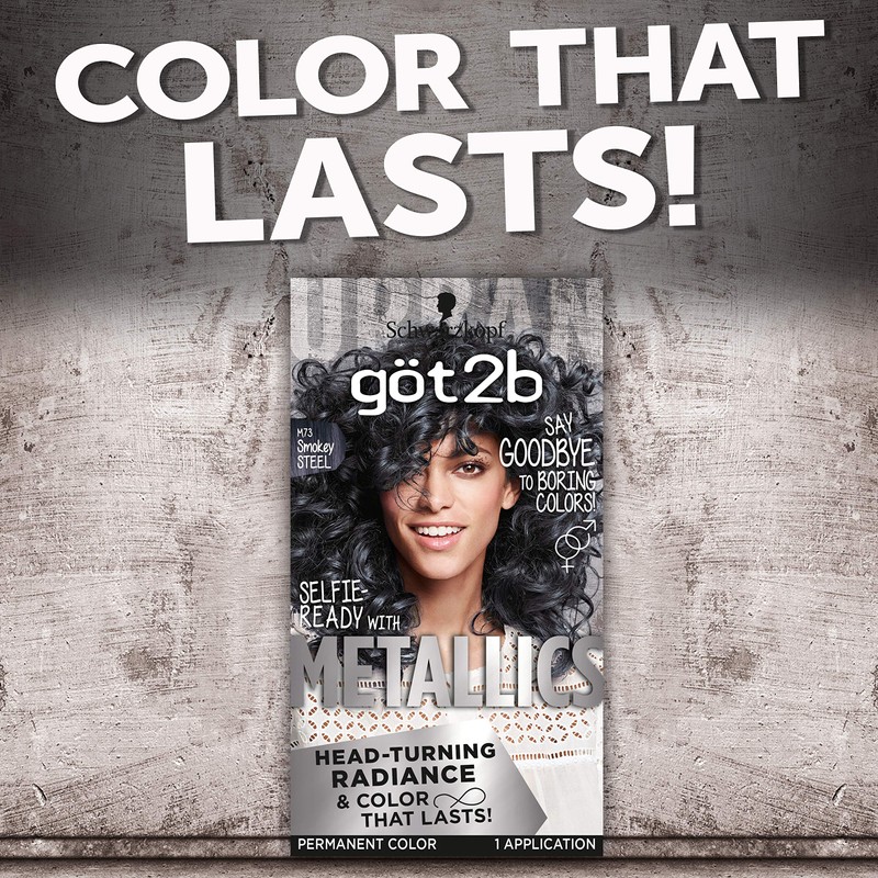 Got2B Metallic Permanent Hair Color, M73 Smoky Steel