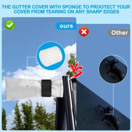 Mofeez Oxford Fabric Travel Trailer RV Cover, Camper Cover with 420D Oxford for The Top, 30'-33' Tearproof Waterproof Windproof Travel Trailer Cover with 4 Tire Covers, Jack Cover and Zippered Doors