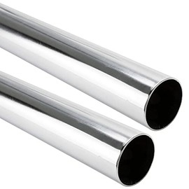 Desunia 72" Heavy Duty Round Closet Rod | 32mm Diameter | Polished Chrome Clothes Pole | 2 Pack