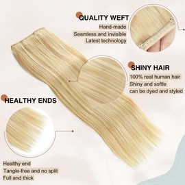 PINK SEVEN Clip in Hair Extensions Real Human Hair,14 Inch 100g 7pcs Remy Hair Extensions Clip ins for Women,Natural Human Hair Clip in Extensions