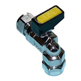 Metrogas 8mm Mini Lever Angled Gas Ball Valve