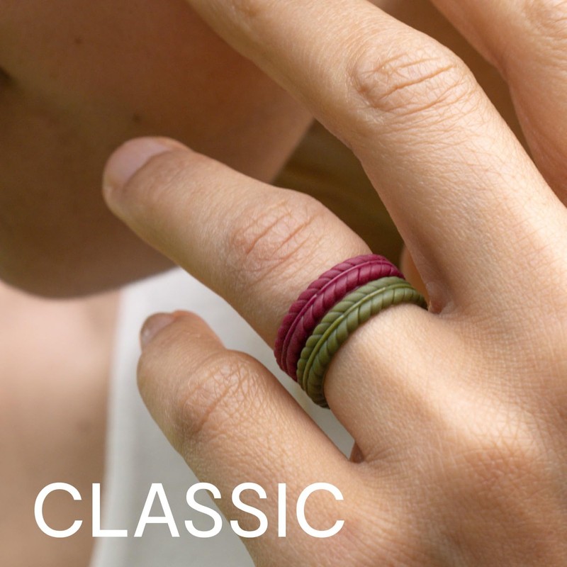 ROQ Silicone Rubber Wedding Ring for Men, Comfort Fit, Men's