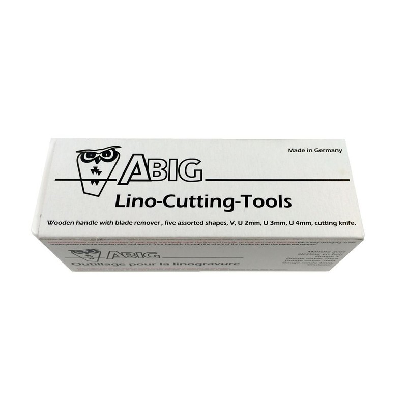 Abig Wooden Handle Lino Cutter & 5 Blades