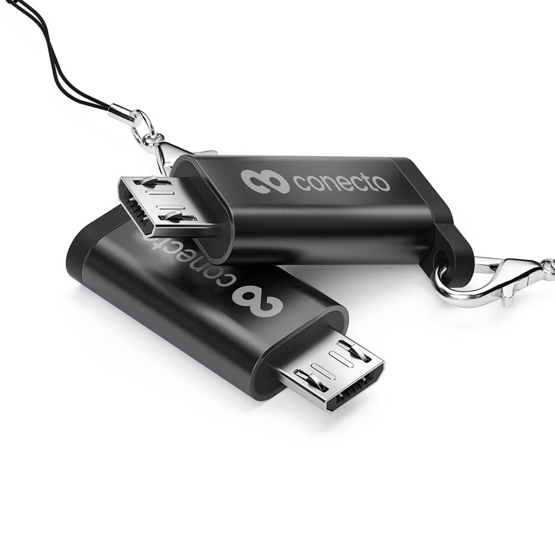 conecto, Micro USB to USB-C Adapter, OTG Support, Compatible with
