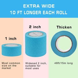 UQRUI Painters Tape 2 Inch, Rainbow Colored Wide 7 Pack X 16 Yards, Colorful Masking Tape for Kid Craft Tape, Multi Color Labeling & Classroom Floor Decorative