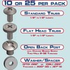 Black Chicago Screw - Thru Hole Binding Post Kit 1/8,