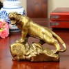 YISHUI HP0015 Feng Shui Tiger Figurine, Copper Medium Size White