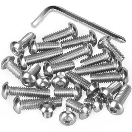Nutmanel 1/4 inch Screws Camera Screws 25pcs Converter Threaded Screws with a Small Wrench Hex Threaded Screws 304 Stainless Steel for DSLR Camera Cage