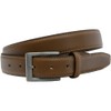 Silver Square Titanium Tan Belt - 36"