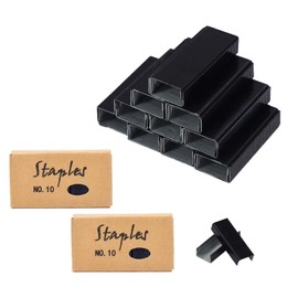 Black No.10 Staples Mini Staples Refill 1000/Box 2 Boxes/Pack 2000 Count #10 Staple Colored Staples for Office Mini Stapler (Black Staples)