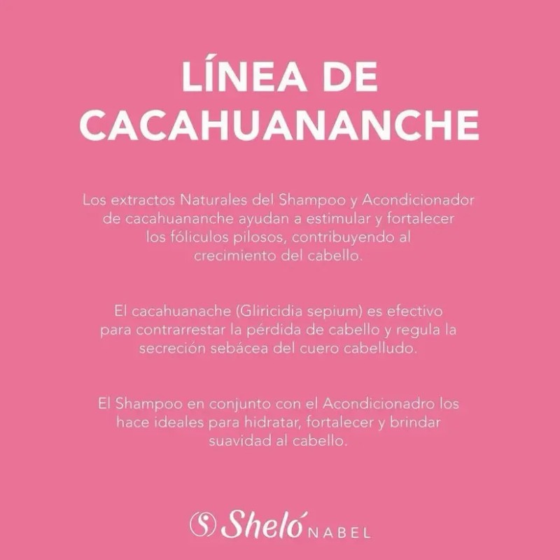 Shampoo Cacahuananche 950ml Nutritivo Fortificante Reparador