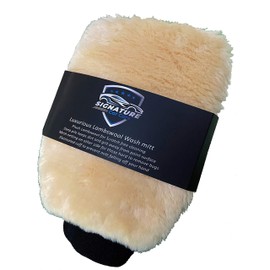 Topteck Signature Car Care Lambswool Wash Mitt Lambs Wool car wash mitt microfibre car wash mitt bug shifter - NEW IMPROVED DESIGN (Free 76 pg Detailers e-guide)