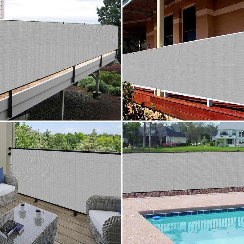 Windscreen4less 3'x50' Deck Balcony Privacy Screen for Deck Pool Fence