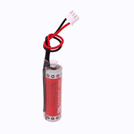 KUANMAI 15Pcs ER6C Battery 1800mAh ER6C AA 3.6V Lithium Battery for MAXELL FX F2-40BL FX2N/1N PLC Battery with Connector