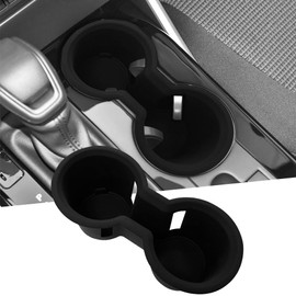 YUJIANQ Cup Holder Inserts for 2021 Toyota Highlander Accessories Non-Slip Base Design Toyota 2020-2025 Highlander Anti Vibration Heat Resistant Inserts (Black)