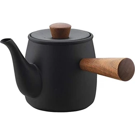 Miyazaki Seisakusho Tea Kettle with Tea Strainer, Not for Direct Flame, 0.38L, Black, CHA-3