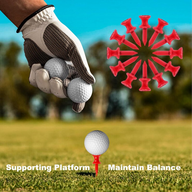 hzfengsheng Red Golf Tees Plastic Golf Tees Golf Pegs for