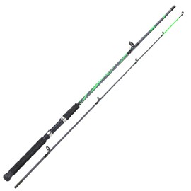Sougayilang Spinning Rods, Strong Carbon&Glass Composite Fishing Pole with Stainless Steel Line Guides for Catfish- 7'0"- Green