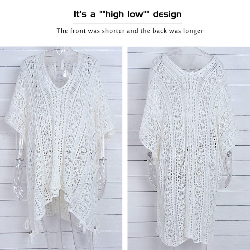 shermie Swimsuit Cover Ups for Women Short Sleeve V Neck
