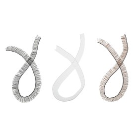 15pcs Doll Eyelashes Strips 20cm Length 8mm Width Fake Eye Lashes Baby Dolls Accessories 3 Colors (Brown, Black, White) 5pcs Each Color