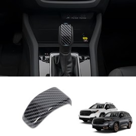 Carbon Fiber Print Gear Shift Knob Head Cover Trim Compatible with Subaru Forester 2025 and up Car Gear Shift Knob Cover Decoration Sticker, Anti-Scratch, Long-Lasting Car Interior Accessories