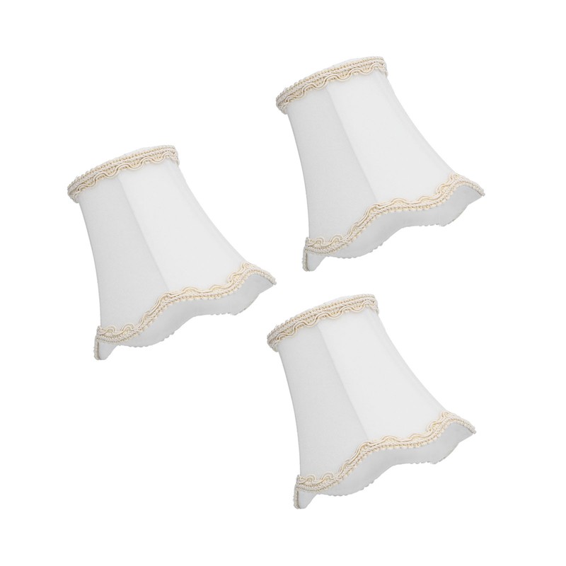 3Pcs Fabric Lamp Shade E14 Clip On Wall Lamp Candle