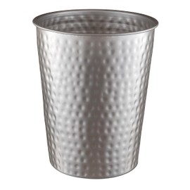 Monarch Abode 19428 - cubeta de Basura de Metal Martillado a Mano para Oficina en casa y recámara, Papelera Decorativa, cubeta de Basura de Metal para baño, Cesta de Basura de Metal Resistente al