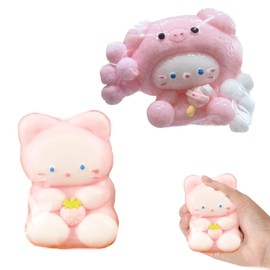 2 PCS Taba Squishy Cat, Taba Squishy Kit, Taba Squishy, Tabba Squishy, Stress Relief Squeeze Toys and Portable Kneading Toys Release Internal Pressure Suitable for Children and Adults