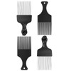 4Pcs Metal Hair Pick Steel Teeth Afro Comb Metal Picks