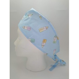 Scrub Hat Baby Bottles Blue Boy Cotton Fabric Cap Do-Rag Skull