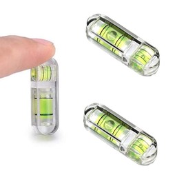 2Pcs/Set Mini Bubble Level 30x9x7mm Use for RV Tripod Camera Photo Frame Wall Leveler Inclinometer Acrylic Spirit Level Bubble Measuring Instruments Layout Tools