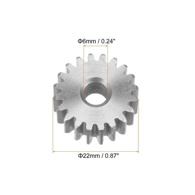 sourcing map Straight track gearbox, 12 mm, inner opening, 20T,