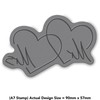 Azeeda 'Herr & Frau Herzen' Unmontierter Gummistempel - für Basteln,