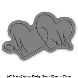 Azeeda 'Herr & Frau Herzen' Unmontierter Gummistempel - für Basteln, Scrapbooking und Kartengestaltung - Größe A7 (RS00059747)