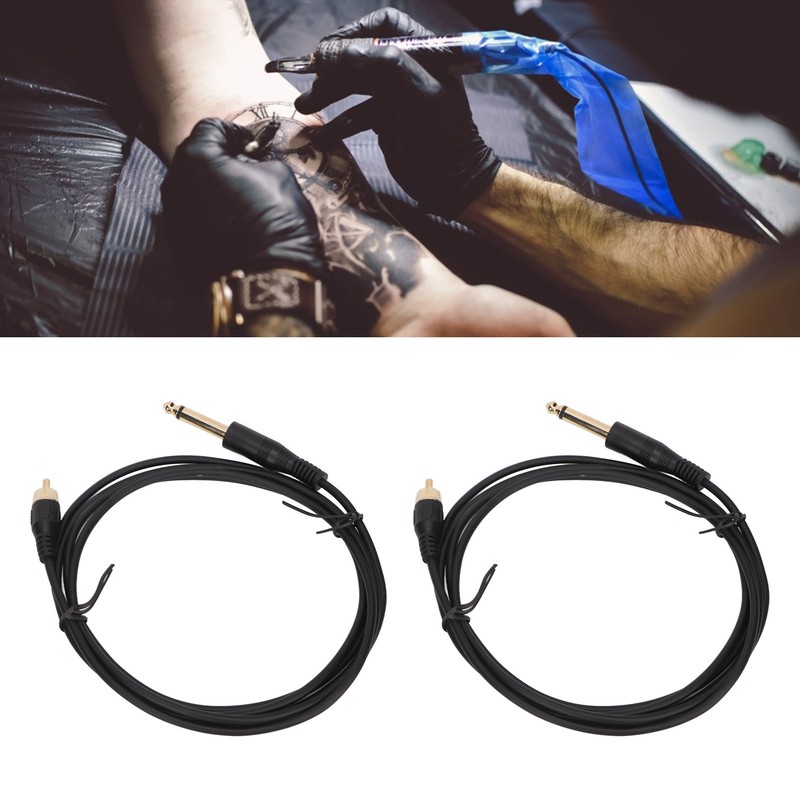 2pcs 5.9ft Tattoo Clip Cords RAC Interface Professional Copper Silicone