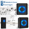 Wireless Doorbell 3 Receivers, Door Chime Kit 400M/1300ft Range, 1