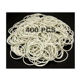 400Pcs Sturdy & White Elastic Bands - High-Temperature Resistant Rubber Bands, Perfect for Office Supplies, Industrial Use, School Home，Crafts & More - 38mm Size